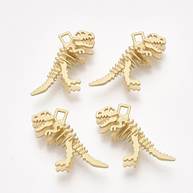 Smooth Surface Alloy Pendants, 3D Dinosaur Bones