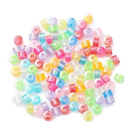 Plastic Beads, AB Color Plated Column