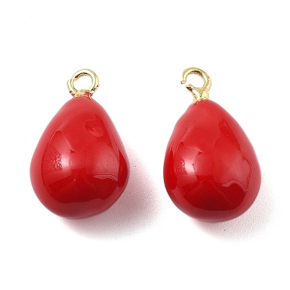 Латунные подвески, с эмалью, без свинца и без кадмия, стойки покрытие, долговечный, реальный 18 k позолоченный