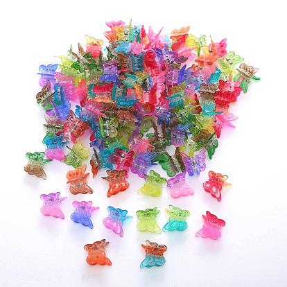 Kids Hair Accessories, Plastic Claw Hair Clips, Butterfly