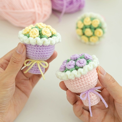Наборы для вязания своими руками, мини-букет