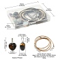 DIY Heart Necklace Making Kit, Including Braided Waxed Cotton Cord Necklace Making, Natural & Synthetic Mixed Gemstone Pendants