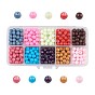 10 Farben bemalte Glasperlen, Backen Farbe, Runde