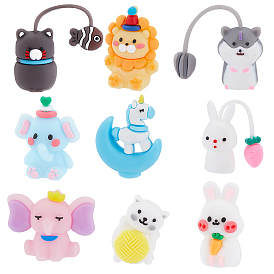 18шт. 9 стили колпачков для ручек в мультяшном стиле, силиконовый чехол для карандаша, разноцветные