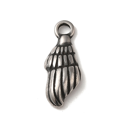 304 Stainless Steel Pendants, Conch Charm