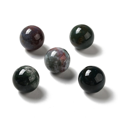 Natural Indian Agate Beads, No Hole/Undrilled, Round