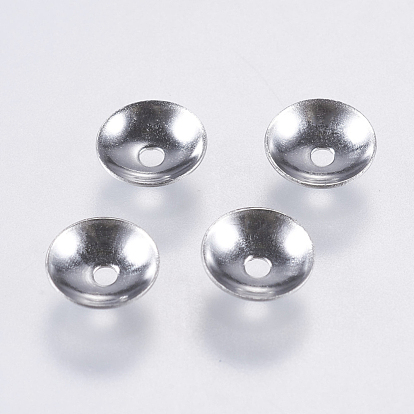304 Stainless Steel Bead Caps, Apetalous