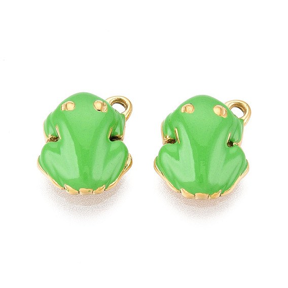 304 нержавеющей стальной эмали подвески, лягушки, ионное покрытие (ip), реальный 18 k позолоченный