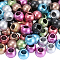 300шт. матовые рондели, окрашенные акриловой краской, европейские бусины, бусины с большим отверстием