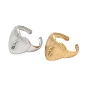 304 Stainless Steel Finger Rings Components, with Loop, Heart, Ion Plating(IP)