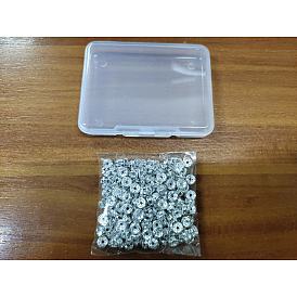Cuentas / Abalorios de espaciador de rhinestone de latón, Grado A, brida recta, Rondana plana, cristal