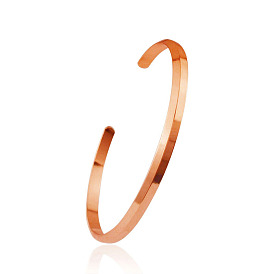 Minimalist Geometric C-shaped Copper Couple Bracelet Watch Accessory