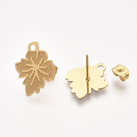 304 Выводы серьги из нержавеющей стали шпилька, с ушными гайками / серьгами, лист