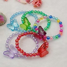 Bracelets d'enfants, bracelets en acrylique transparent, pour le cadeau de jour pour les enfants, 45mm