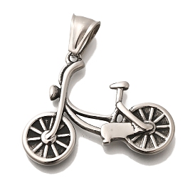 304 Stainless Steel Pendants, Bicycle Charm