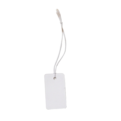 Paper Price Tags, with Elastic Cord, Rectangle with Word