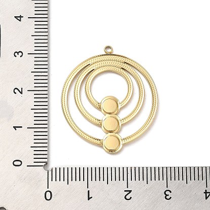 304 Stainless Steel Pendant Cabochon Settings, Ring