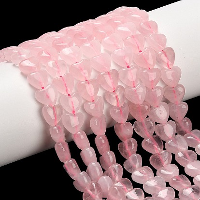 Природного розового кварца нитей бисера, сердце
