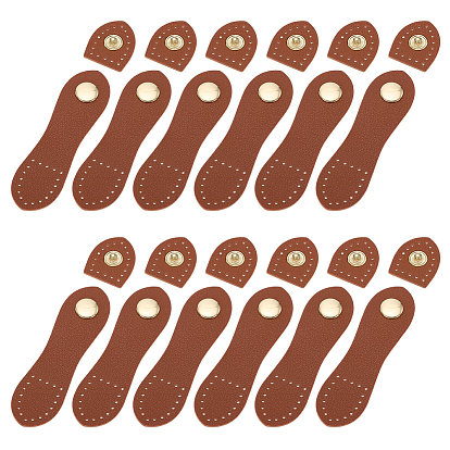 12 сумки из искусственной кожи с застежками-кнопками, с кнопкой из золотистого сплава для сумки-кошелька