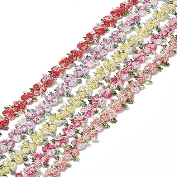 Ruban de bordure en polyester à fleurs, pour les garnitures de dentelle de rideau