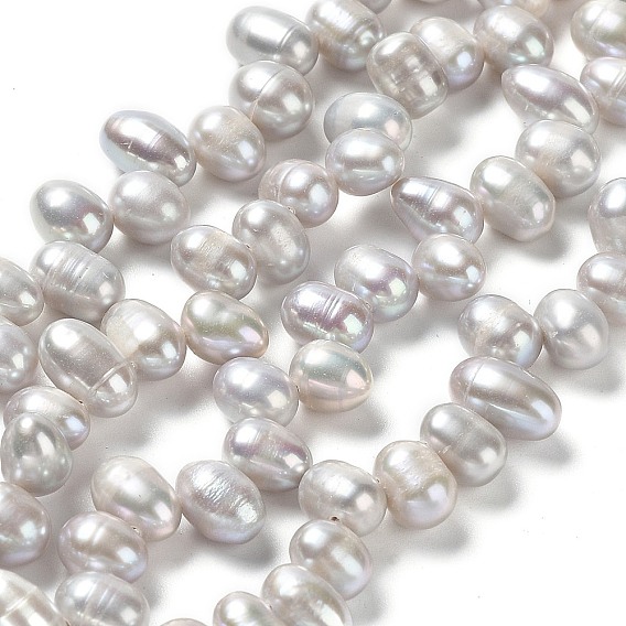 Natural Cultured Freshwater Pearl Beads Strands, Rice