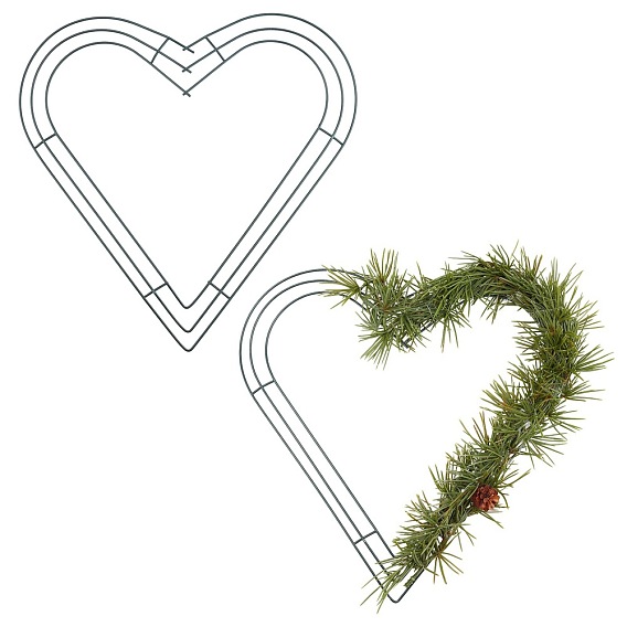 Iron Wreath Frame, for Party Christmas Decoration Supplies, Heart