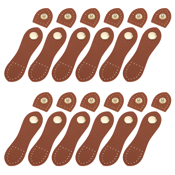 12 сумки из искусственной кожи с застежками-кнопками, с кнопкой из золотистого сплава для сумки-кошелька