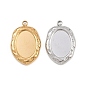 304 Настройки кабошон из нержавеющей стали кулон, овальные амулеты, ионное покрытие (ip)