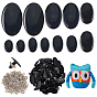 120Pcs 6 Styles Resin Doll Eyes, Craft Safety Eyes, with Spacer, for Doll Making, Oval