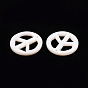 Natural Freshwater Shell Pendants, Peace Sign