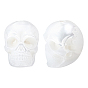 2piezas de perlas naturales de agua dulce, calavera tallada de Halloween