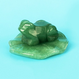 Natural Gemstone Carved Frog Figurines, Reiki Stones for Home Office Desktop Feng Shui Ornament