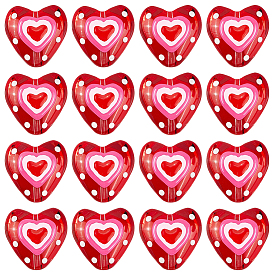 16 шт. стеклянные эмалевые бусины, сердце