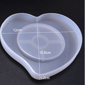 DIY Heart Cup Mat Silicone Molds, Coaster Molds, Resin Casting Molds