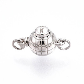 925 застежка из стерлингового серебра, круглый с s925 штампом, с целью перехода в кольце