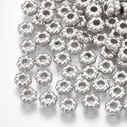 Perles intercalaires en plastique ccb, fleur