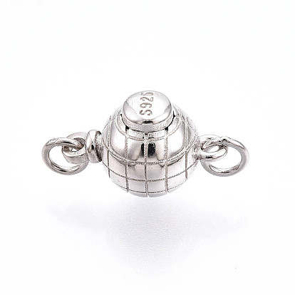 925 застежка из стерлингового серебра, круглый с s925 штампом, с целью перехода в кольце