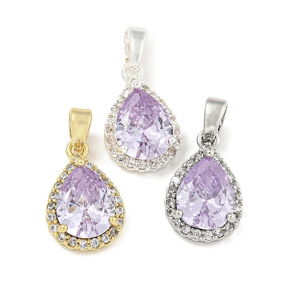 Латунь с кубическими цирконами, без кадмия, без никеля и без свинца, слеза, слива