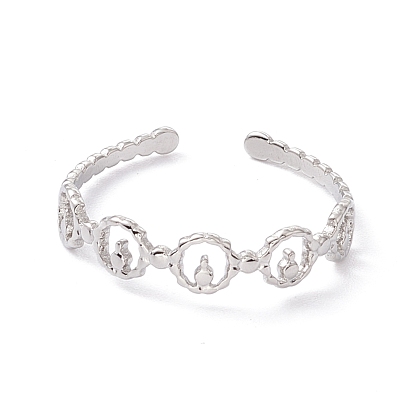 304 anneau de manchette ouvert en acier inoxydable pour femme