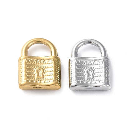 304 Stainless Steel Pendants, Padlock Charm