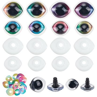 Наборы для самостоятельного изготовления кукольных глаз, включая защитные смоляные глаза, прокладки и днища, лошадиный глаз 