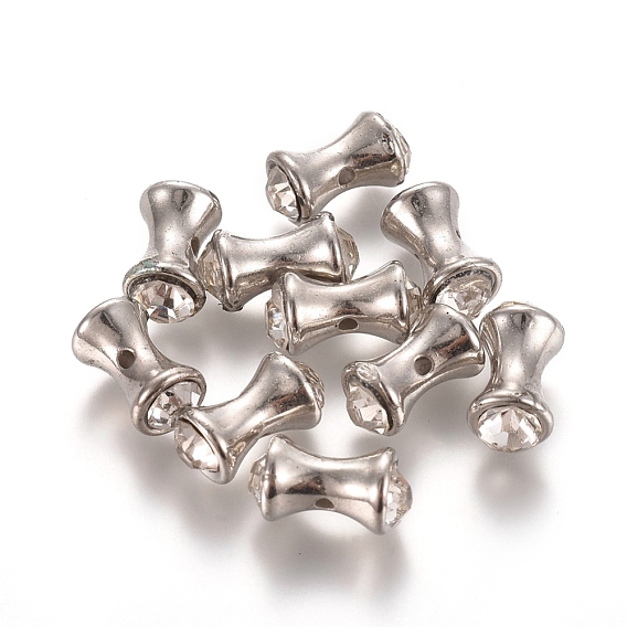 CCB Plastic Beads, with Crystal Rhinestone, Column