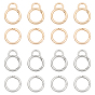 16Pcs 4 Style Alloy Spring Gate Ring, Circle Key Rings, for Handbag Ornaments Decoration