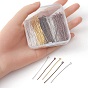 200Pcs 5 Colors Brass Eye Pins, for Jewelry Making