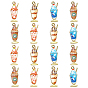 40шт 4 стили подвески из эмалированного сплава с покрытием, без кадмия, без никеля и без свинца, мороженое