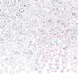 Имитация росы прозрачные пластиковые кабошоны, плоский зад, полукруглый