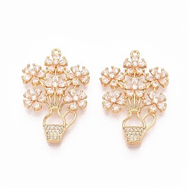 Латунные микро проложить кубического циркония подвески, , реальный 18 k позолоченный