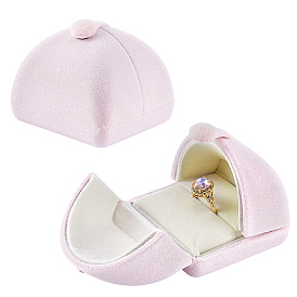 Velvet Finger Ring Package Boxes, Rectangle