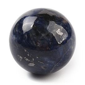 Natural Sodalite Sphere Beads, No Hole/Undrilled, Round Ball Beads