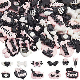 100 шт 3 стили кабошоны из непрозрачной смолы, разнообразные